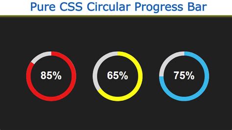How To Make A Circle Progress Bar In Css