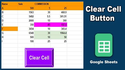 how to make a clear button in google sheets