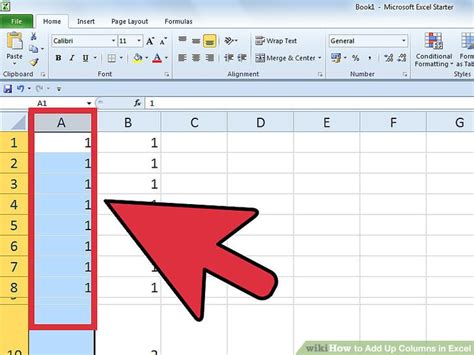 How To Make A Column In Excel Add Up