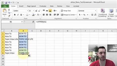 How To Make A Column In Excel All Caps