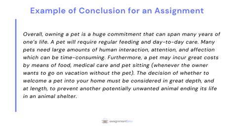 how to make a conclusion for assignment