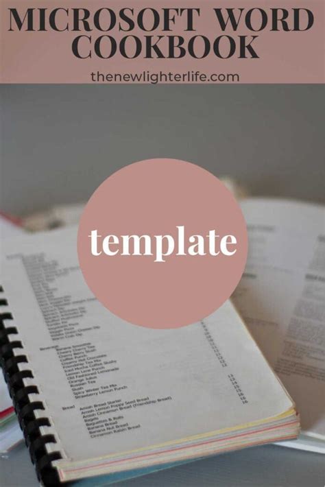 how to make a cookbook in word