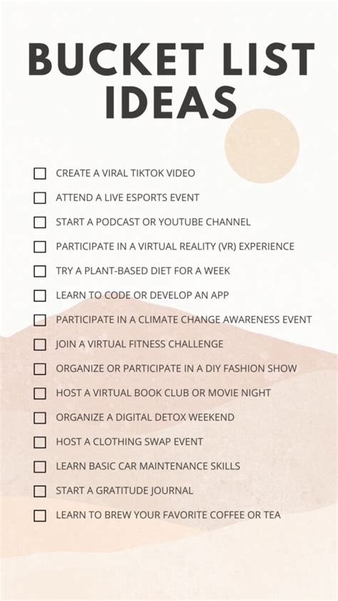 How To Make A Cool Bucket List