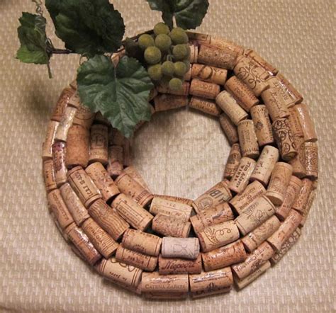 How To Make A Cork Wreath With Wire Frame