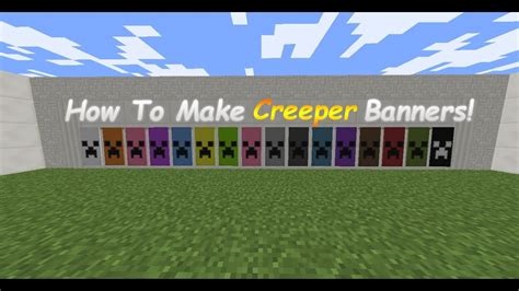 how to make a creeper banner pattern in minecraft