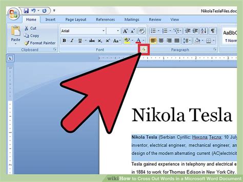 how to make a cross in word document