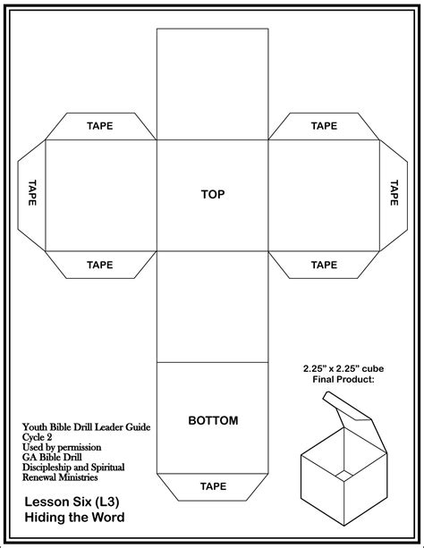 How To Make A Cube Box Template