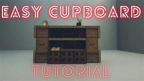 How To Make A Cupboard In Minecraft