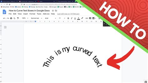 how to make a curved text box in google docs