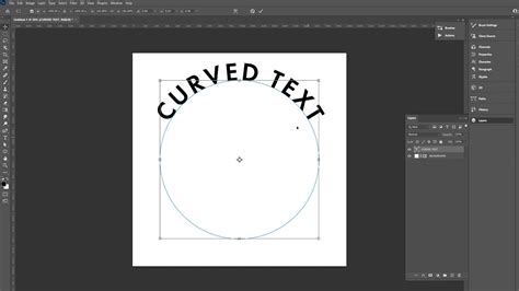 how to make a curved text box in photoshop