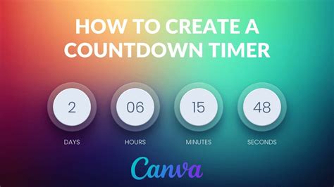 how to make a custom countdown timer in canva