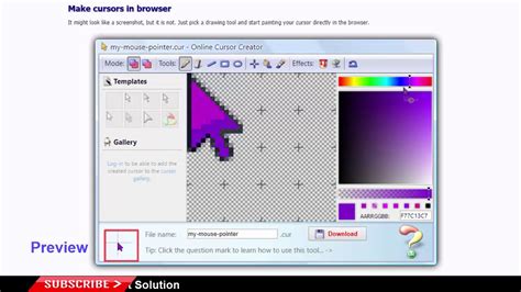 how to make a custom cursor on custom cursor