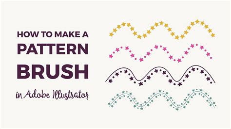 how to make a custom pattern brush in illustrator