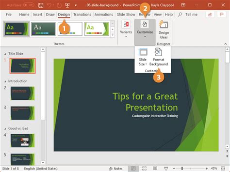 how to make a custom slide background in powerpoint