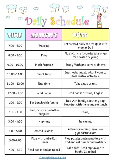 how to make a daily routine for students
