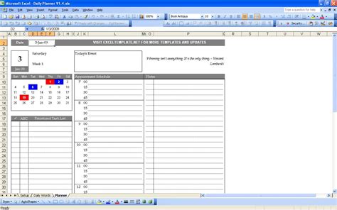 how to make a day planner in excel