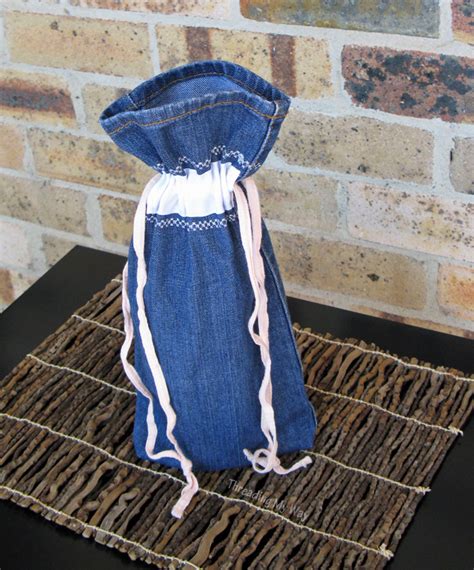 How To Make A Denim Drawstring Bag