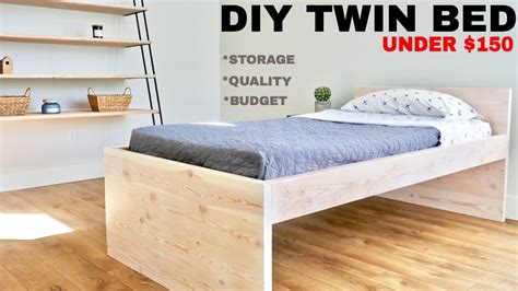 how to make a double bed frame with storage