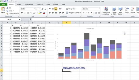 how to make a double stacked bar graph in excel