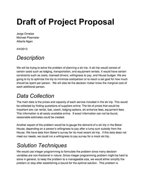 How To Make A Draft For A Project