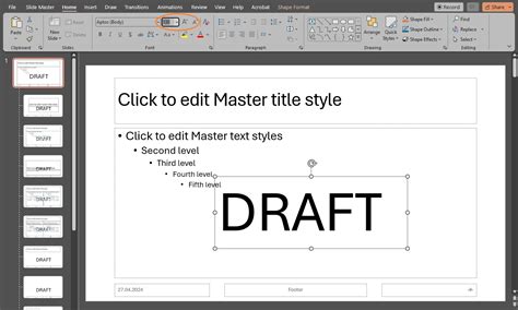 How To Make A Draft Watermark In Powerpoint