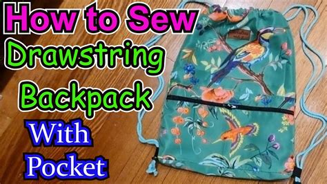 How To Make A Drawstring Backpack With Pockets