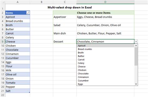how to make a drop down list in excel without duplicates