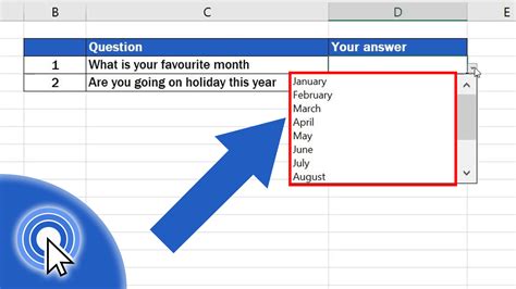 how to make a drop down list of months in excel