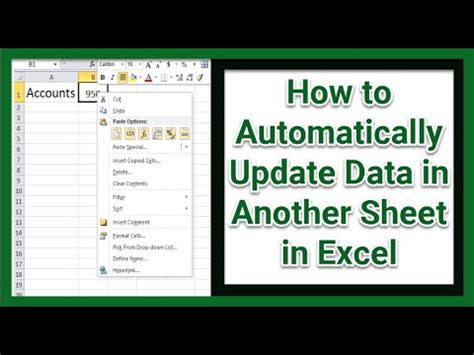 how to make a duplicate table in excel that updates automatically