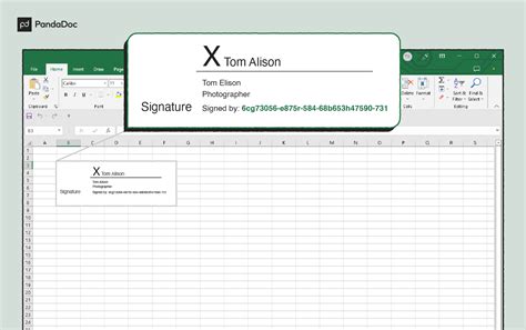 how to make a electronic signature in excel