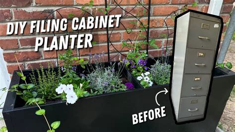 How To Make A File Cabinet Into A Planter