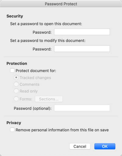 how to make a file not password protected on mac
