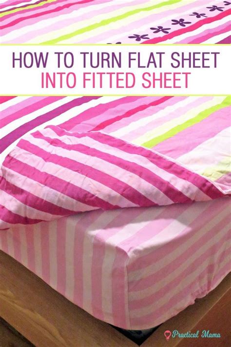 how to make a fitted sheet from a flat one