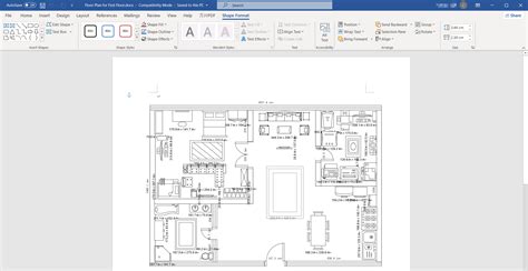 how to make a floor plan in word