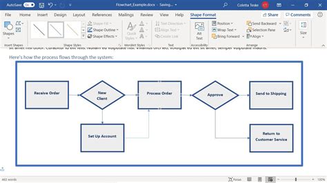 how to make a flow chart using microsoft word