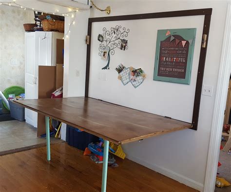 how to make a folding table from wall