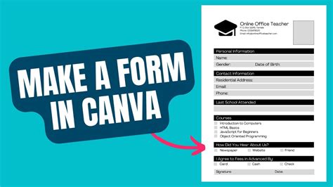 how to make a form in canva