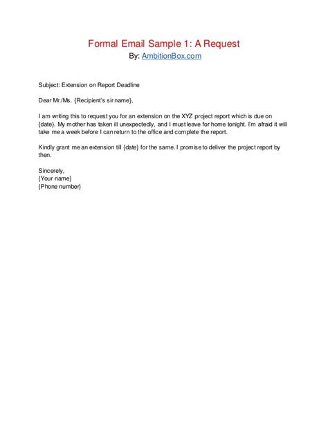 how to make a formal request in email