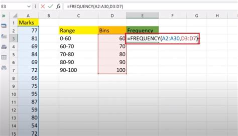 How To Make A Frequency Table With Bins In Excel