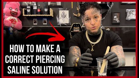 how to make a gallon of saline solution for piercings
