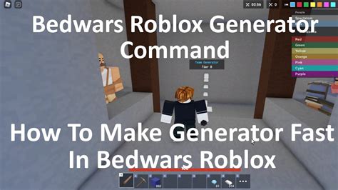 how to make a generator in roblox bedwars