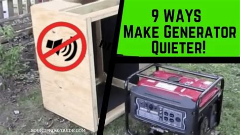 How To Make A Generator Silent