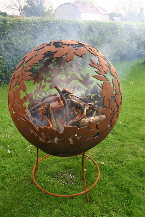 how to make a globe fire pit