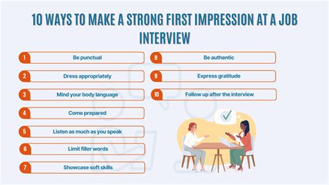 how to make a good first impression during an interview