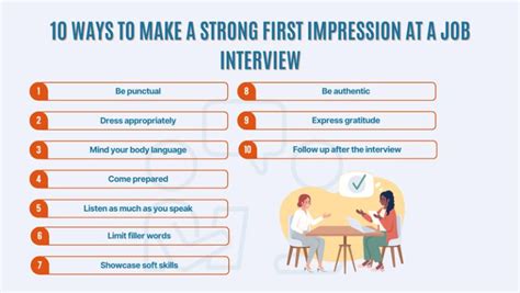 how to make a good first impression in interview