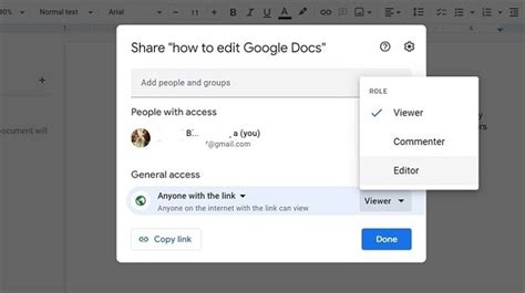how to make a google doc editable