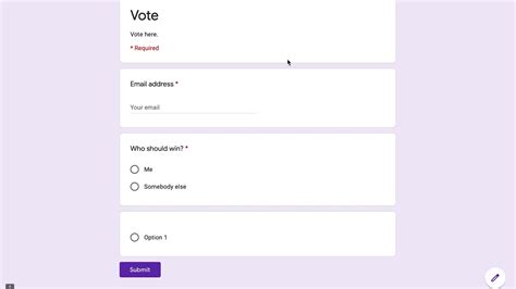 how to make a google form vote