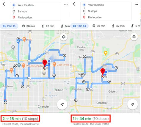 how to make a google map with multiple stops