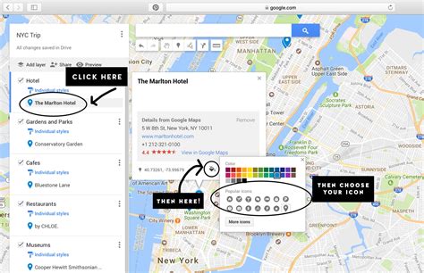 how to make a google maps list