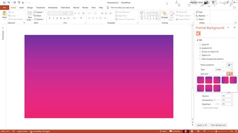 how to make a gradient background in powerpoint